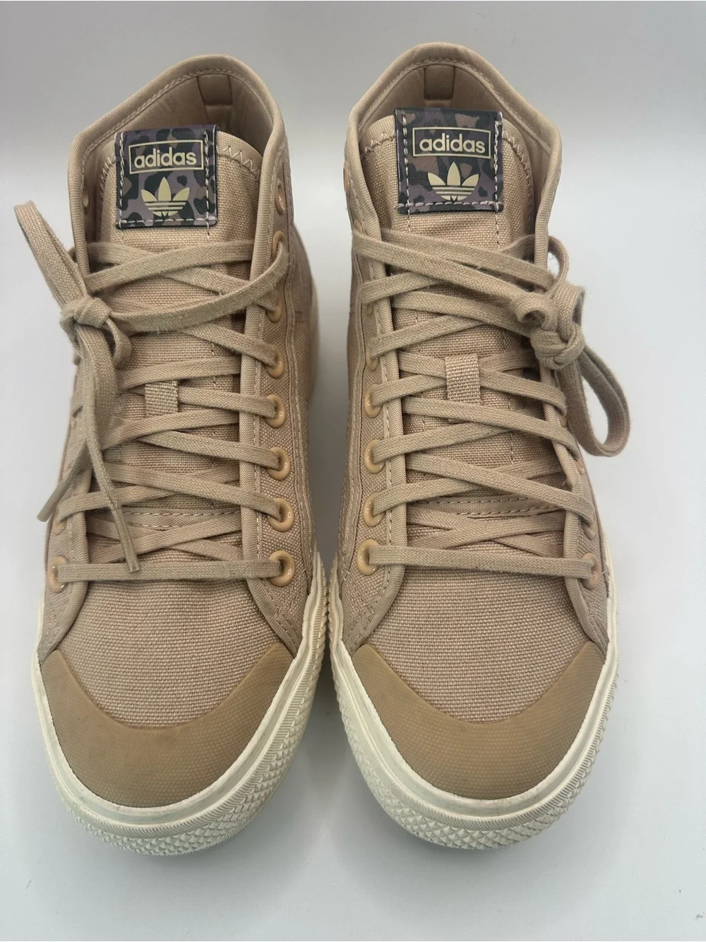 Adidas Women High-Top Sneakers in Beige/Tan